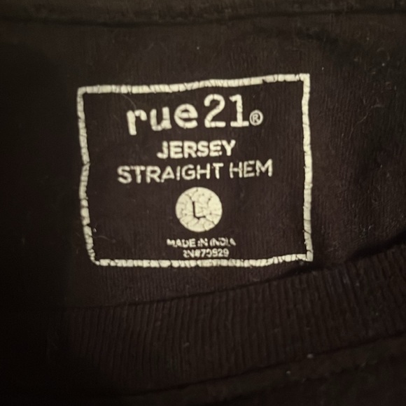 Emo fire shirt from rue 21 it’s straight hem and it’s a large - Picture 3 of 3